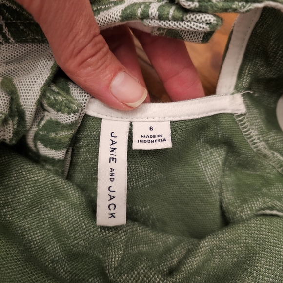 Janie and Jack girls dress size 6 leaf print EUC - Picture 5 of 9